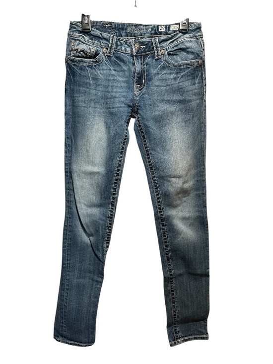 Miss Me Denim - Miss Me Lightly Distressed Skinny Blue Jeans Size 29